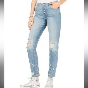 Vintage America Womens Gratia Bestie Boyfriend Fit Mid-Rise Jeans Size 10